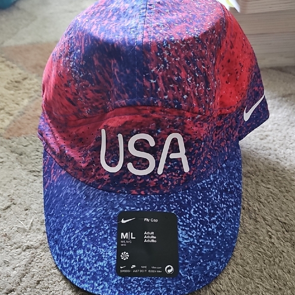 Nike Other - Nwot Nike [M/L] Adult USA Dri-FIT ADV Hat-FN2348-635, Blue/Red